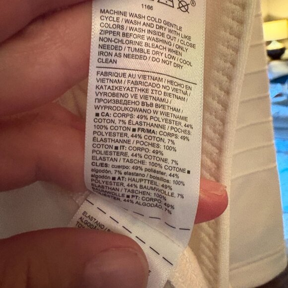 NWT Athleta Women's Moto Jacket in Ivory/Cream Size M - Picture 15 of 15